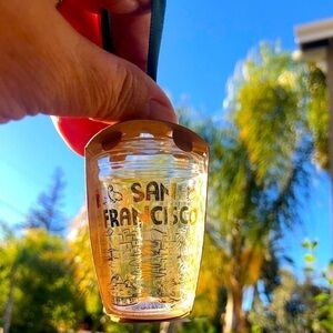 Starbucks San Francisco Ornament glass cup Green Ribbon “Been There Series”